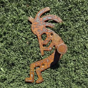 Metal Kokopelli Pantene Wall Sculpture Holder from Native American Folklore
